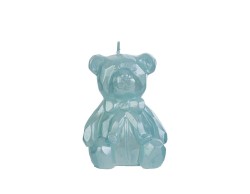 Bomboniera nascita e battesimo CANDELA ORSETTO CELESTE 8CM