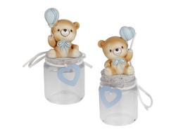 Bomboniera Portaconfetti Palla Orso Cielo assortita in 2 varianti