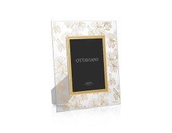Portafoto Silver Foil Fiori Di Pesco dorato