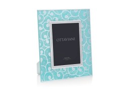 Portafoto Silver Foil Collezione Riccioli Turchese