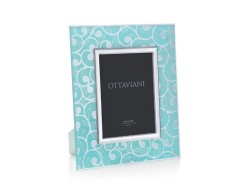 Portafoto Silver Foil Riccioli Turchese