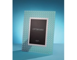 Portafoto Silver Foil Cachemire Argento Turchese