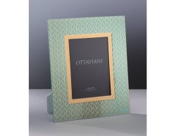 Portafoto Silver Foil Collezione Cachemire Oro Turchese