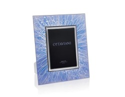 Portafoto Silver Foil Collezione Flower Blu