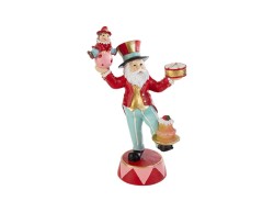 Giocoliere circense in resina decorazione natalizia assortita 15x22xh36 cm.