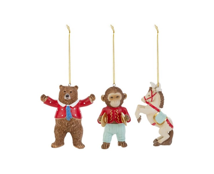 Animali del Circo in resina Assortita in 3 Modelli – Decorazione Natalizia Le Stelle su Bomboniere Dolci Emozioni