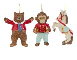 Decorazione natalizia da appendere Le Stelle animali del circo in resina colorata regalo per la casa dell'albero di Natale