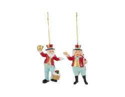 Decorazione natalizia Le Stelle appendino circense in resina colorata personaggi del circo regalo casa albero di Natale
