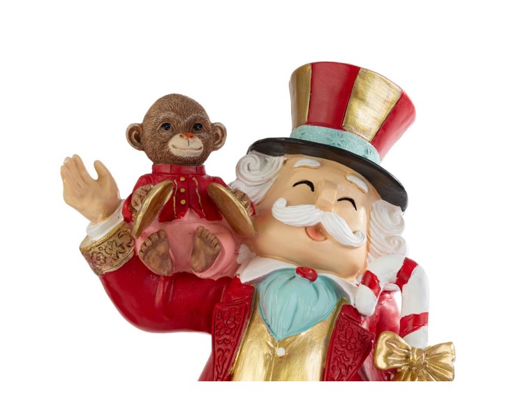 Statua Presentatore del Circo in resina con scimmia h.43 cm– Decorazione Natalizia Le Stelle su Bomboniere Dolci Emozioni