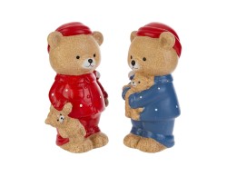 Orsetti natalizi grandi  in ceramica con pigiama assortiti in 2 modelli h.18 cm – Decorazione Natalizia Le Stelle su Bomboniere Dolci Emozioni