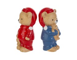 Orsetti natalizi grandi  in ceramica con pigiama assortiti in 2 modelli h.18 cm – Decorazione Natalizia Le Stelle su Bomboniere Dolci Emozioni