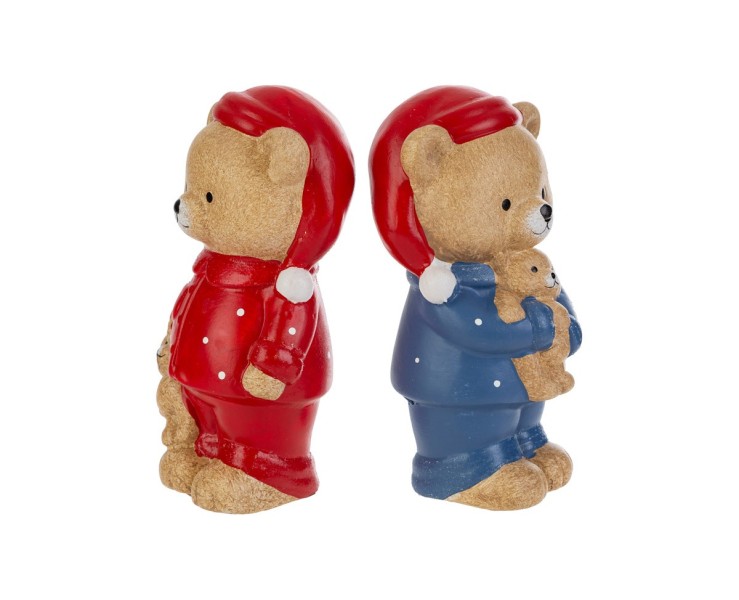 Orsetti natalizi grandi  in ceramica con pigiama assortiti in 2 modelli h.18 cm – Decorazione Natalizia Le Stelle su Bomboniere Dolci Emozioni