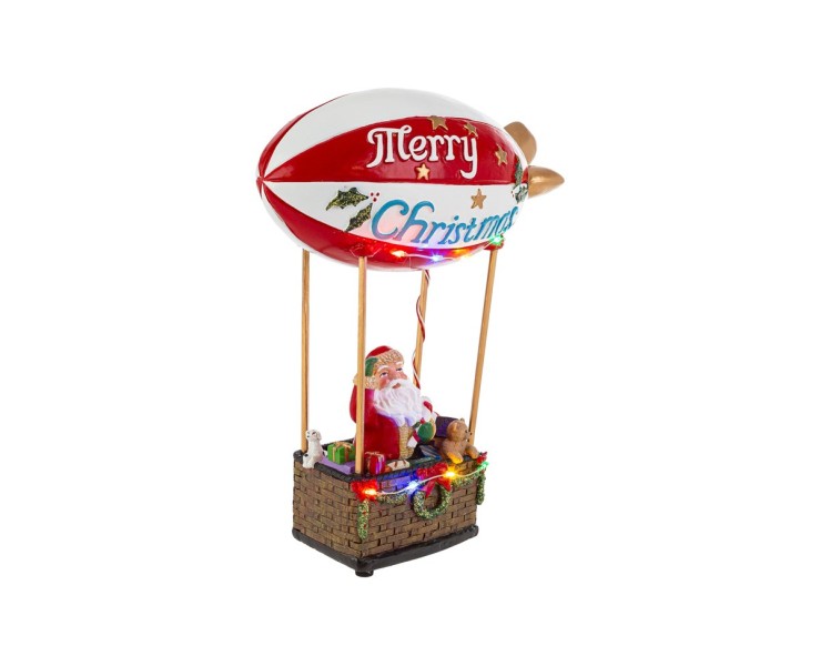 Babbo Natale in dirigibile con movimento e luci LED – Decorazione Natalizia Le Stelle su Bomboniere Dolci Emozioni