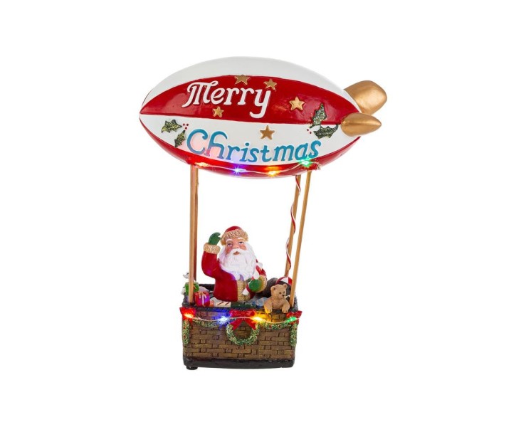 Babbo Natale in dirigibile con movimento e luci LED – Decorazione Natalizia Le Stelle su Bomboniere Dolci Emozioni