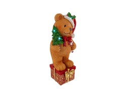 Orsetto di Natale in resina con albero e luci LED multicolor – Decorazione Natalizia Le Stelle su Bomboniere Dolci Emozioni
