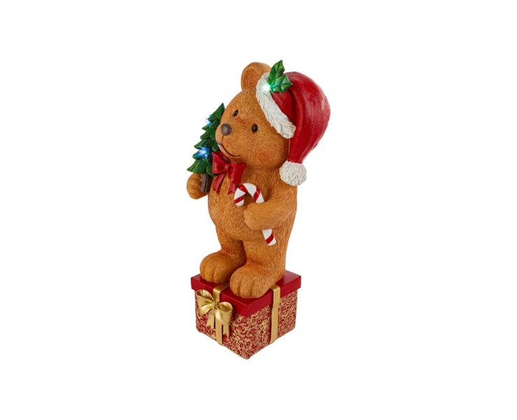 Orsetto di Natale in resina con albero e luci LED multicolor – Decorazione Natalizia Le Stelle su Bomboniere Dolci Emozioni