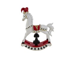 Cavalluccio a dondolo Joker Poker in resina h. 39 cm – Decorazione Natalizia Le Stelle su Bomboniere Dolci Emozioni