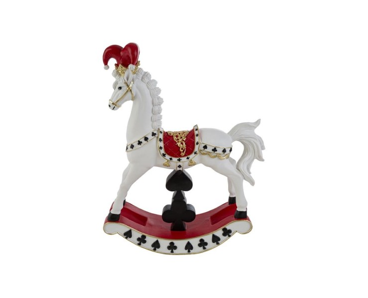 Cavalluccio a dondolo Joker Poker in resina h. 39 cm – Decorazione Natalizia Le Stelle su Bomboniere Dolci Emozioni