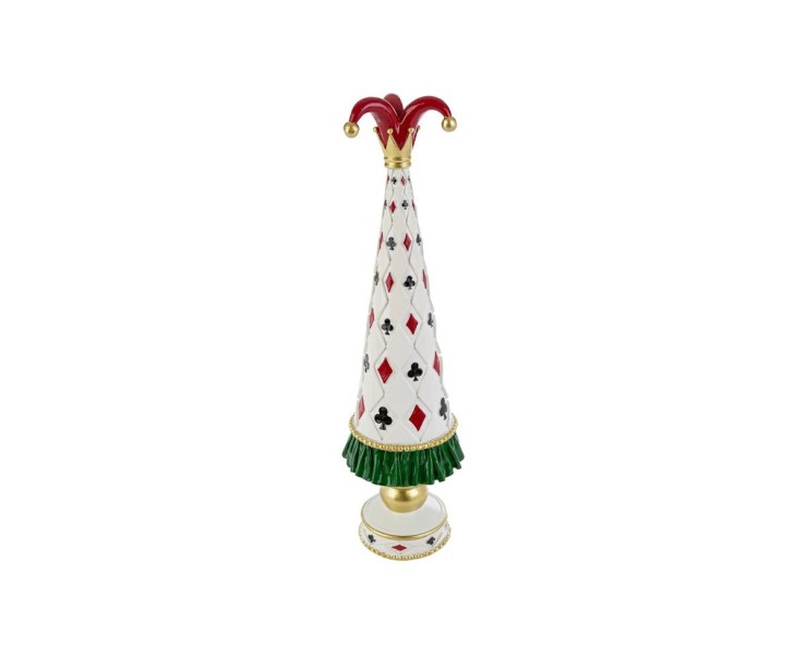 Albero di Natale Joker Poker in resina h. 42,5 cm – Decorazione Natalizia Le Stelle su Bomboniere Dolci Emozioni