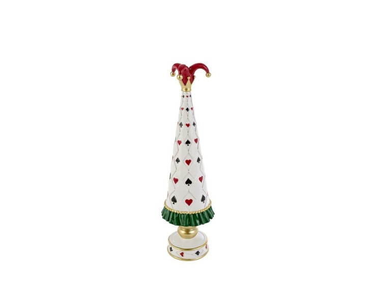 Albero di Natale Joker Poker in resina h. 33 cm – Decorazione Natalizia Le Stelle su Bomboniere Dolci Emozioni