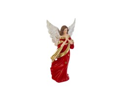 Angelo natalizio in resina con vestito rosso e oro h. 25,5 cm  – Decorazione Natalizia Le Stelle su Bomboniere Dolci Emozioni