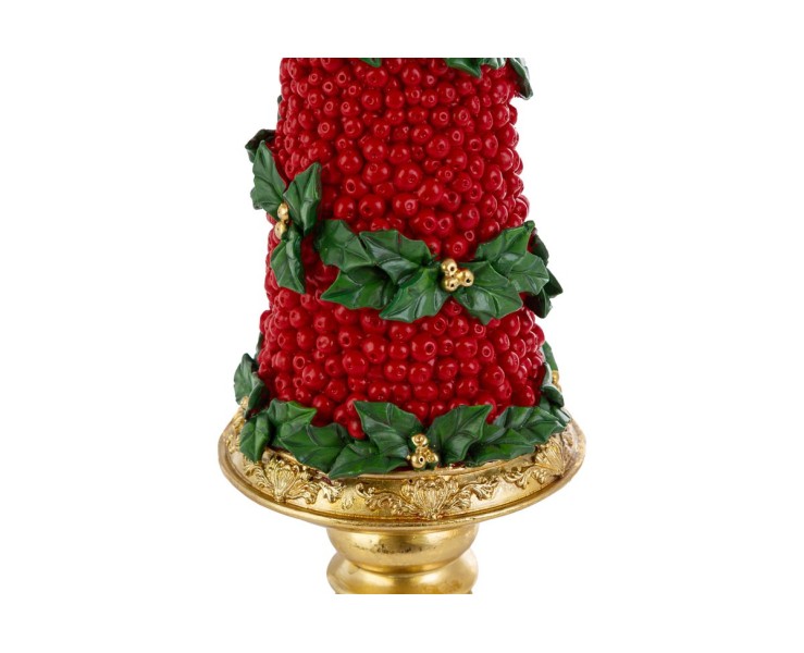 Albero di Natale barocco in resina rossa e oro h. 48 cm  – Decorazione Natalizia Le Stelle su Bomboniere Dolci Emozioni