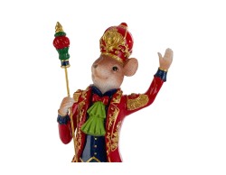 Topolino natalizio grande in resina con vestito rosso e oro h. 43,5 cm – Decorazione Natalizia Le Stelle su Bomboniere Dolci Emozioni