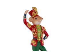 Topolino natalizio in resina con giacca barocca rossa e oro h. 30 cm – Decorazione Natalizia Le Stelle su Bomboniere Dolci Emozioni