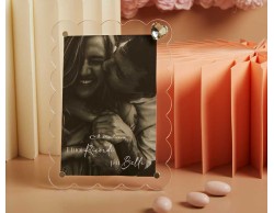 Bomboniera Claraluna Portafoto Nuvoletta Trasparente Cuore Cristallo Plexiglass