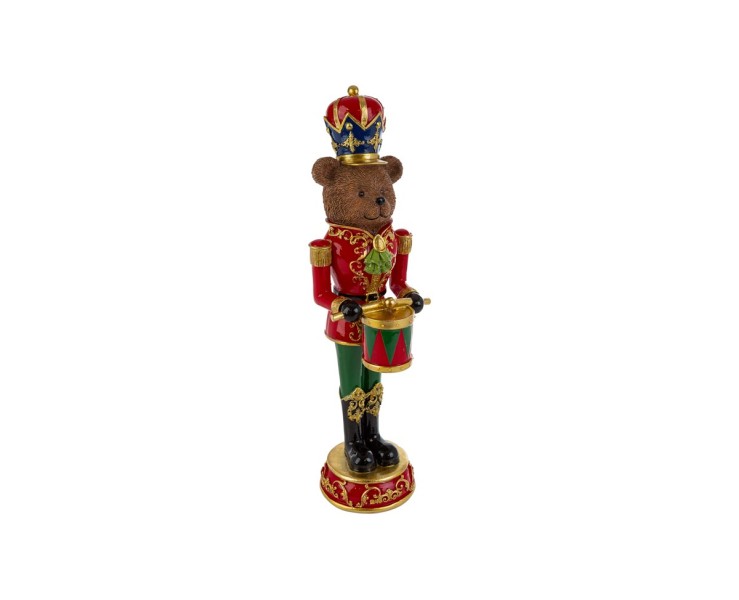 Soldatino Schiaccianoci Orso natalizio in resina h. 43,5 cm – Decorazione Natalizia Le Stelle su Bomboniere Dolci Emozioni