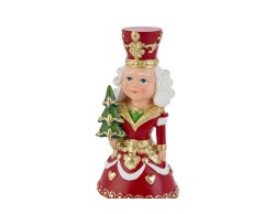 Mamma Natale barocca in resina rossa e oro h. 29 cm – Decorazione Natalizia Le Stelle
