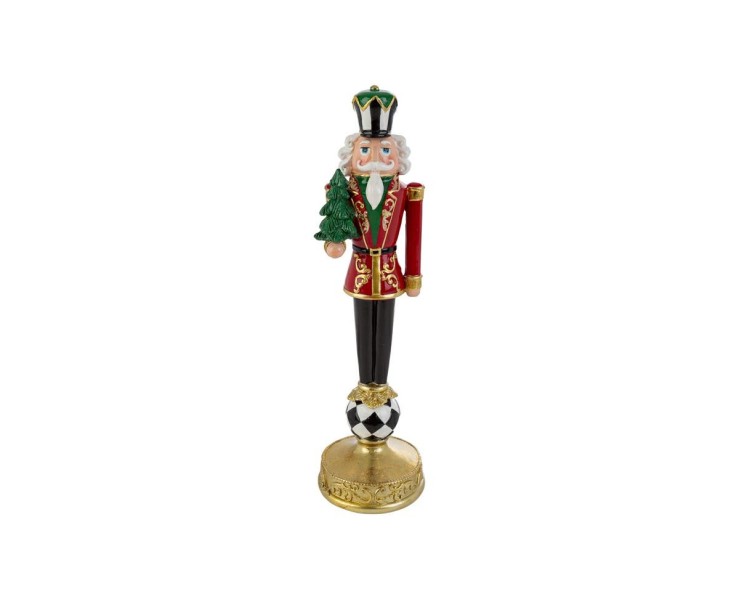 Soldatino Schiaccianoci barocco in resina rossa e oro h. 30 cm – Decorazione Natalizia Le Stelle su Bomboniere Dolci Emozioni