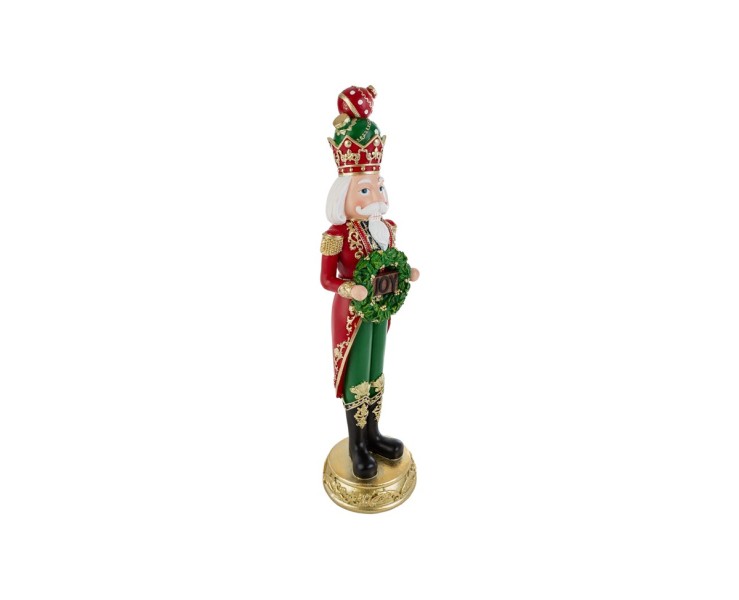 Soldatino Schiaccianoci barocco grande in resina rossa e oro h. 63 cm – Decorazione Natalizia Le Stelle su Bomboniere Dolci Emozioni