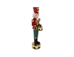 Soldatino Schiaccianoci barocco in resina rossa e oro h. 41,5 cm – Decorazione Natalizia Le Stelle su Bomboniere Dolci Emozioni