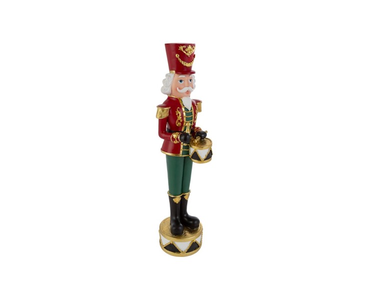Soldatino Schiaccianoci barocco in resina rossa e oro h. 41,5 cm – Decorazione Natalizia Le Stelle su Bomboniere Dolci Emozioni