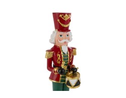 Soldatino Schiaccianoci barocco in resina rossa e oro h. 41,5 cm – Decorazione Natalizia Le Stelle su Bomboniere Dolci Emozioni