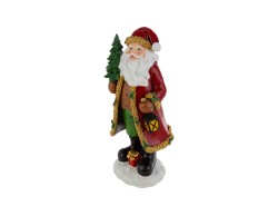 Babbo Natale in resina rossa e oro h. 36,5 cm – Decorazione Natalizia Le Stelle su Bomboniere Dolci Emozioni