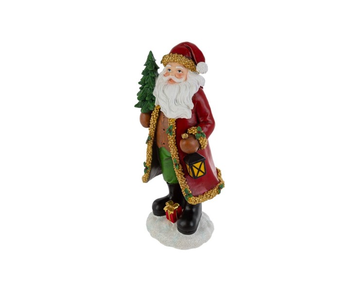 Babbo Natale in resina rossa e oro h. 36,5 cm – Decorazione Natalizia Le Stelle su Bomboniere Dolci Emozioni