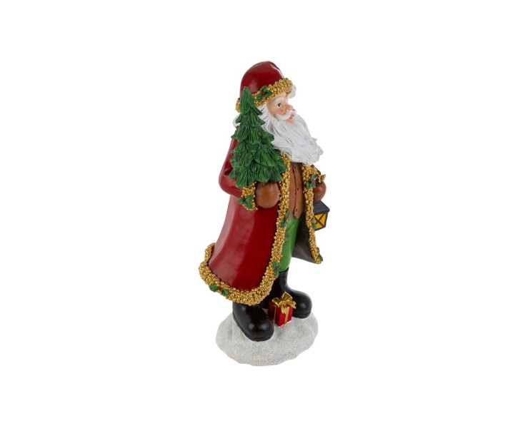 Babbo Natale in resina rossa e oro h. 36,5 cm – Decorazione Natalizia Le Stelle su Bomboniere Dolci Emozioni