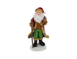 Babbo Natale barocco in resina rossa e oro h. 26,5 cm – Decorazione Natalizia Le Stelle