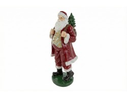 Statua decorativa natalizia Babbo Natale in resina 19x18x48 – Decorazione Natalizia Le Stelle su Bomboniere Dolci Emozioni