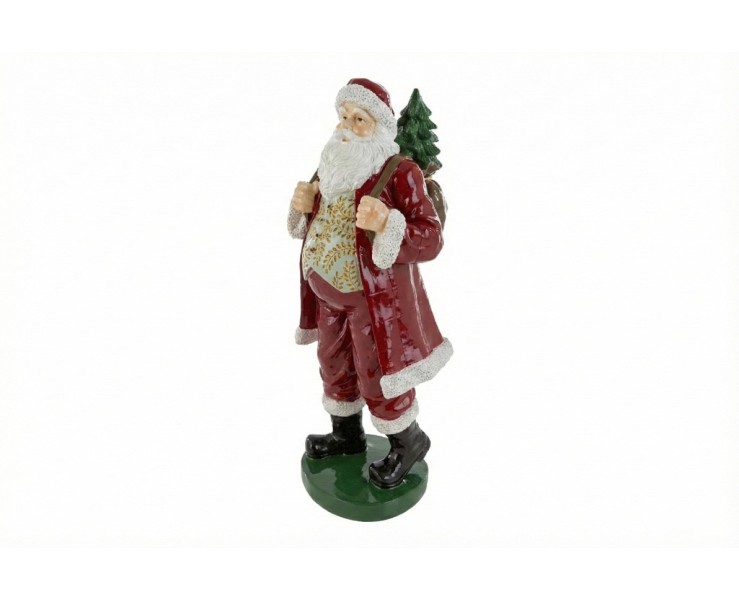 Statua decorativa natalizia Babbo Natale in resina 19x18x48 – Decorazione Natalizia Le Stelle su Bomboniere Dolci Emozioni