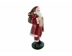 Statua decorativa natalizia Babbo Natale in resina 19x18x48 – Decorazione Natalizia Le Stelle su Bomboniere Dolci Emozioni