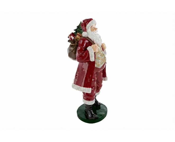 Statua decorativa natalizia Babbo Natale in resina 19x18x48 – Decorazione Natalizia Le Stelle su Bomboniere Dolci Emozioni