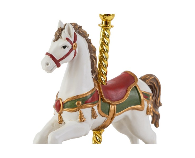 Carillon natalizio carosello con cavalluccio in resina 12x11x17 – Decorazione Natalizia Le Stelle su Bomboniere Dolci Emozioni