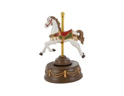 Carillon natalizio carosello con cavalluccio in resina 12x11x17 – Decorazione Natalizia Le Stelle su Bomboniere Dolci Emozioni