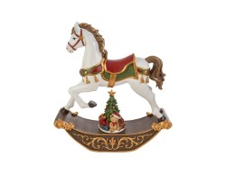 Carillon natalizio cavallo a dondolo in resina 32x9,5x36 – Decorazione Natalizia Le Stelle su Bomboniere Dolci Emozioni