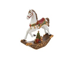 Cavallo a dondolo in resina 23,5x5,5x25,5 – Decorazione Natalizia Le Stelle su Bomboniere Dolci Emozioni