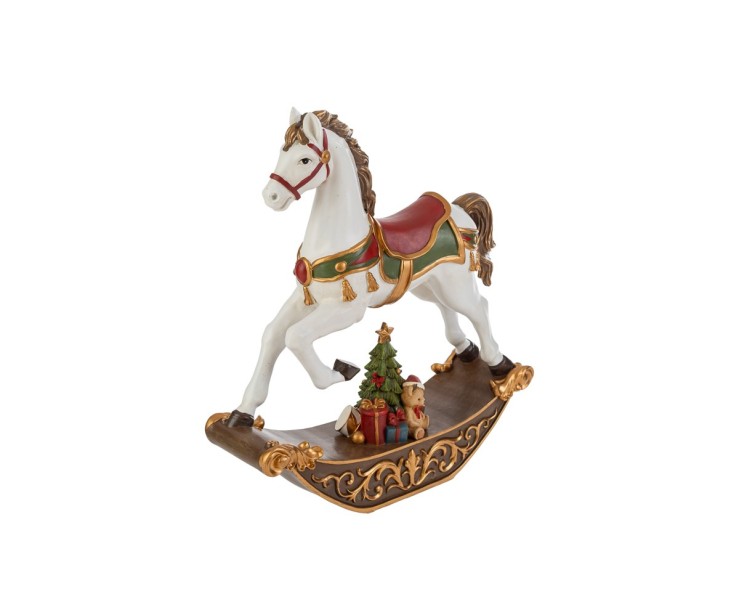 Cavallo a dondolo in resina 23,5x5,5x25,5 – Decorazione Natalizia Le Stelle su Bomboniere Dolci Emozioni