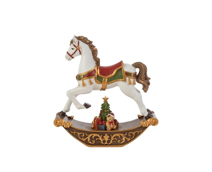 Cavallo a dondolo in resina piccolo 13,5x3,5x14– Decorazione Natalizia Le Stelle su Bomboniere Dolci Emozioni